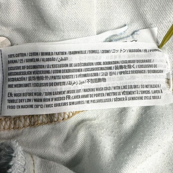 Hollister Mens 34x32 Relaxed Straight Leg Jeans Light Wash Distressed Denim - Picture 8 of 16